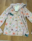 Hill House 100% Cotton The Allie Zip Up Terrycloth Hoodie in Sea Creatures