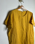 Eileen Fisher 100% Organic Linen Yellow Tunic Oversized Lagenlook Dress