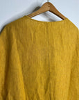 Eileen Fisher 100% Organic Linen Yellow Tunic Oversized Lagenlook Dress