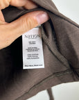 Nation LA 100% Cotton Rochelle Boat-Neck Sweater in Espresso Brown