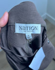 Nation LA 100% Cotton Rochelle Boat-Neck Sweater in Espresso Brown