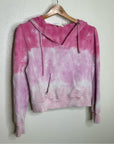 LoveShackFancy 100% Cotton Pink Tie Dye Kirby Hooded Sweatshirt