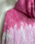 LoveShackFancy 100% Cotton Pink Tie Dye Kirby Hooded Sweatshirt