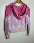 LoveShackFancy 100% Cotton Pink Tie Dye Kirby Hooded Sweatshirt