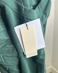 Nation LA 100% Cotton Forest Green Long Sleeve Ruched Shirred Blouse Top
