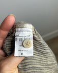 Free People x CP Shades 100% Linen Striped Boxy Fit Sleeveless Button Down Top