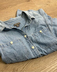 J. Crew Point Sur 100% Cotton Chambray Denim Button Down Long Sleeve Shirt