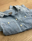 J. Crew Point Sur 100% Cotton Chambray Denim Button Down Long Sleeve Shirt