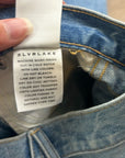 SLVRLAKE 100% Cotton Virginia Slim Straight Leg Distressed Jean Rolling Waters