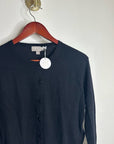 J. Crew 100% Cashmere Featherweight Button Down Cardigan Sweater Black