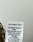 MATTEAU 100% Organic Cotton Neutral Floral Puff Sleeve V - Neck Mini Dress