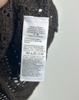 Madewell 100% Cotton Pointelle-Stitch Tie-Front Sweater Tank in Dark Brown