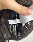 Madewell 100% Cotton Pointelle-Stitch Tie-Front Sweater Tank in Dark Brown