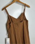 MATE The Label 100% Linen Midi Slip Dress in Sedona