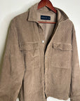 Abercrombie & Fitch 100% Cotton Corduroy Oversized Button Down Shirt Jacket