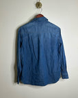 AG 100% Cotton Denim Long Sleeve Button Down Collared Ana Shirt
