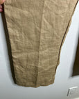 Ralph Lauren 100% Linen Wide Leg Drawstring Pull on Pant in Birch Tan