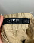 Ralph Lauren 100% Linen Wide Leg Drawstring Pull on Pant in Birch Tan