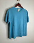 Vintage Talbots 100% Cashmere Blue Short Sleeve Knit T- Shirt Top