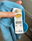 Vintage Talbots 100% Cashmere Blue Short Sleeve Knit T- Shirt Top