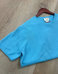 Vintage Talbots 100% Cashmere Blue Short Sleeve Knit T- Shirt Top
