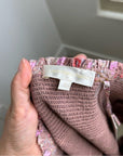 LoveShackFancy 100% Cotton Floral Anguilla Skirt in Warm Taupe
