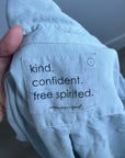 Unsubscribed 100% Cotton Light Blue Distressed Oversized Button Down Shirt