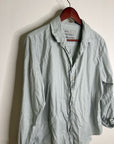 Unsubscribed 100% Cotton Light Blue Distressed Oversized Button Down Shirt