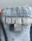 J. Crew 100% Lambs Wool Knit Heathered Blue Oversized Pullover Sweater