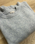 J. Crew 100% Lambs Wool Knit Heathered Blue Oversized Pullover Sweater