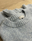J. Crew 100% Lambs Wool Knit Heathered Blue Oversized Pullover Sweater
