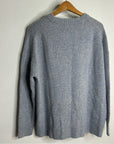 J. Crew 100% Lambs Wool Knit Heathered Blue Oversized Pullover Sweater