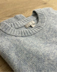J. Crew 100% Lambs Wool Knit Heathered Blue Oversized Pullover Sweater
