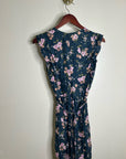 Rebecca Taylor 100% Silk Floral V - Neck Wide Leg Jumpsuit Short Sleeve
