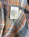 Trovata 100% Cotton Striped Plaid Multicolor Lily Blouse Long Sleeve Button Down