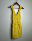 Nation LA 100% Pima Cotton Yellow Criss Cross Back Popover Tank Dress