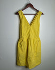 Nation LA 100% Pima Cotton Yellow Criss Cross Back Popover Tank Dress