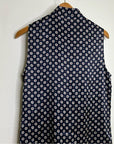 FRAME 100% Silk Navy Button Down Lightweight Tank Top Blouse