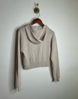 House of Harlow 100% Cashmere 'La Dolce Vita' Embroidered Tan Hooded Sweater