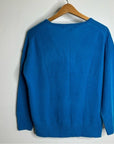 Skull Cashmere 100% Cashmere Bright Blue V - Neck Knit Sweater