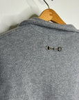 Ariat 100% Merino Wool Open Front Knit Jacket Cardigan Sweater Gray
