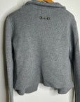 Ariat 100% Merino Wool Open Front Knit Jacket Cardigan Sweater Gray