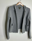 Ariat 100% Merino Wool Open Front Knit Jacket Cardigan Sweater Gray
