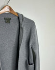 Ariat 100% Merino Wool Open Front Knit Jacket Cardigan Sweater Gray