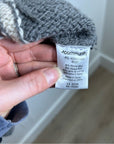 Community Merino Wool Alpaca Blend Gray Button Down Cardigan Sweater