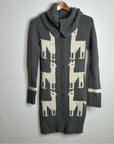 Community Merino Wool Alpaca Blend Gray Button Down Cardigan Sweater