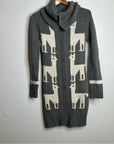 Community Merino Wool Alpaca Blend Gray Button Down Cardigan Sweater