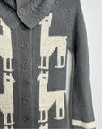 Community Merino Wool Alpaca Blend Gray Button Down Cardigan Sweater