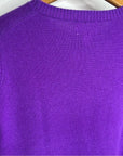 Caslon 100% Cashmere Purple Crew Neck Pullover Sweater