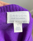 Caslon 100% Cashmere Purple Crew Neck Pullover Sweater